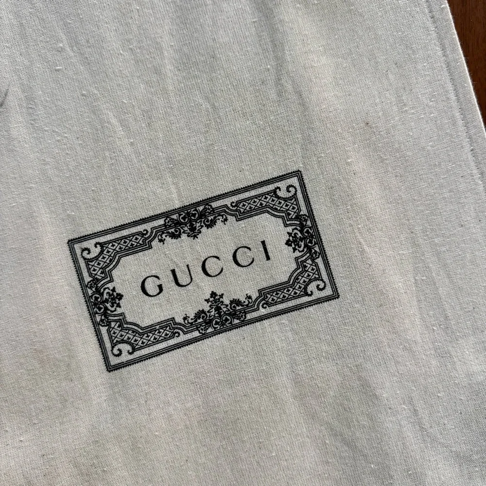 Gucci Natural Canvas Vertical Tote Black Logo Alessandro Michele Era